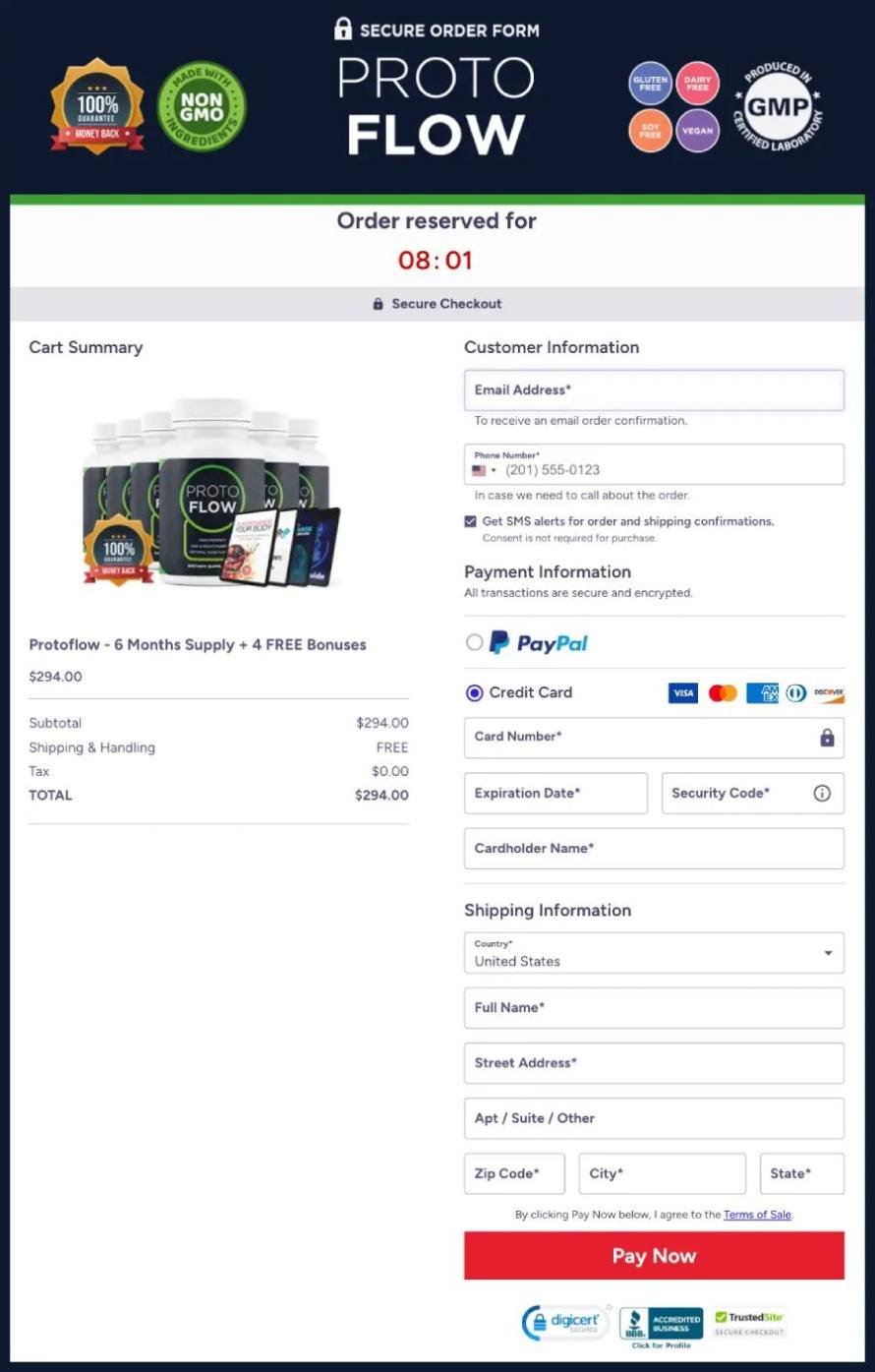 Secure checkout and safe transaction badge for ProtoFlow purchase